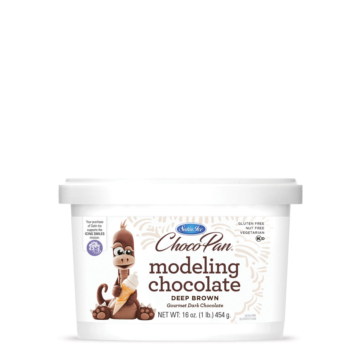ChocoPan Deep Brown Modeling Chocolate - 1 lb. Pail - Satin Ice