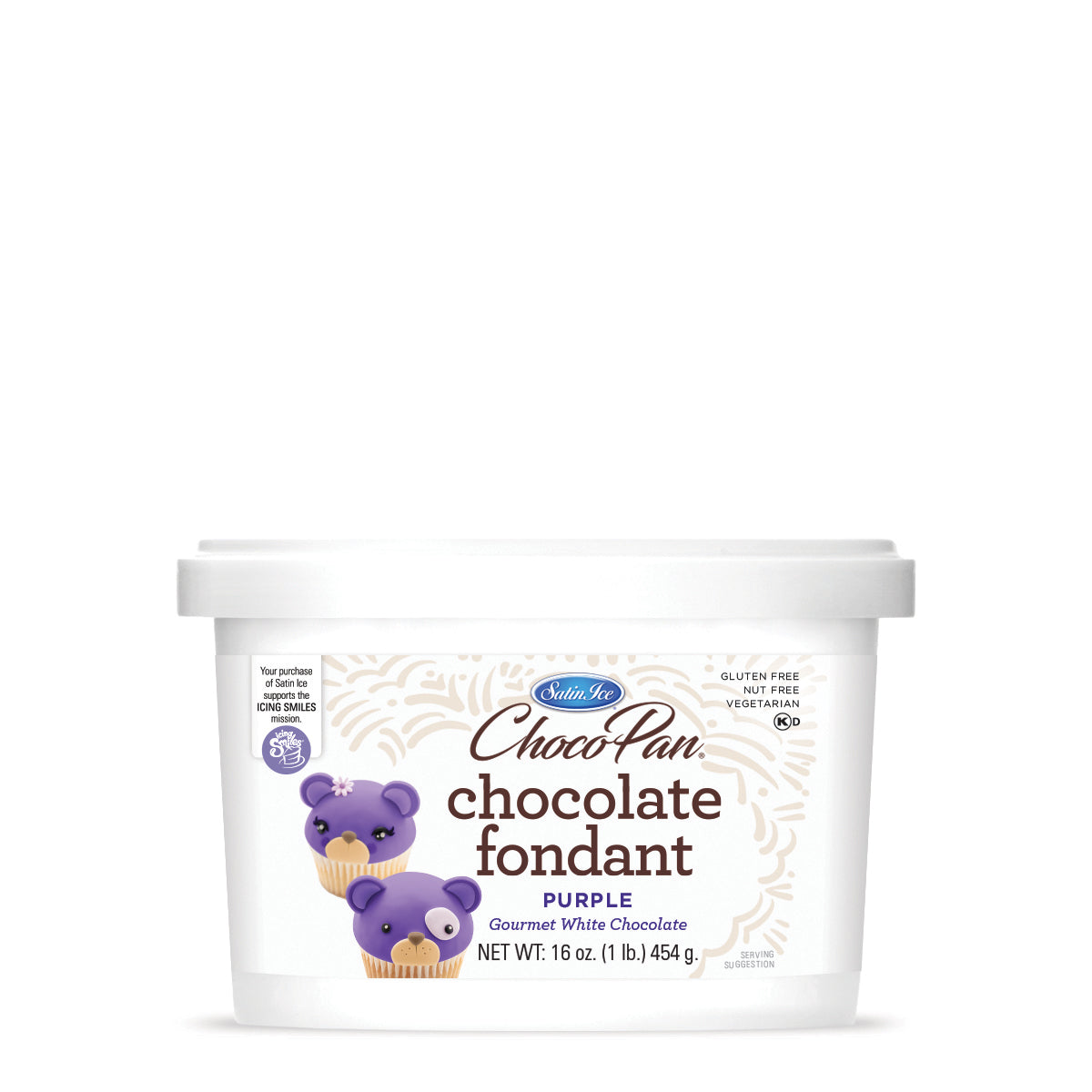 ChocoPan Purple Chocolate Fondant - 1 lb. Pail - Satin Ice