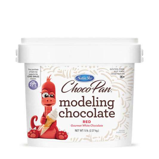 ChocoPan Red Modeling Chocolate - 5 lb. Pail - Satin Ice