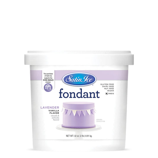Satin Ice Vanilla Lavender Fondant - 2 lb. Pail - Satin Ice