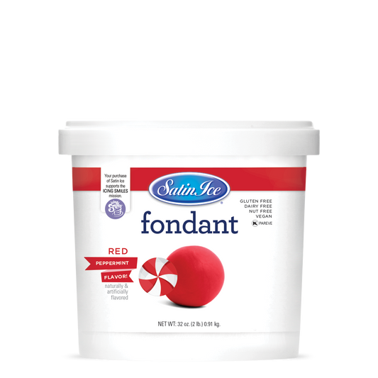 Satin Ice Red Peppermint Flavored Fondant - 2lb